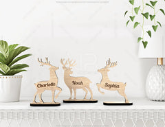 Christmas Personalized Standing Reindeer decorations Place | SVG, DXF, AI |#045| VectorPort
