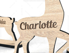 Christmas Personalized Standing Reindeer decorations Place | SVG, DXF, AI |#045|