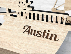 Sailing Ship Personalized Laser Cut Table Decor Vector | SVG, DXF, AI |#046|
