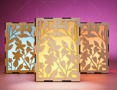 Flower Leaves Candle Holder Laser Cut Lamp wood Tea light Lantern Votive Gift SVG |#U047|