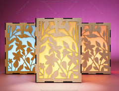 Flower Leaves Candle Holder Laser Cut Lamp wood Tea light Lantern Votive Gift SVG |#U047| VectorPort