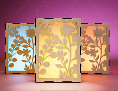 Flower Leaves Candle Holder Laser Cut Lamp wood Tea light Lantern Votive Gift SVG |#U048|