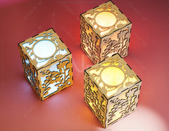 Flower Leaves Candle Holder Laser Cut Lamp wood Tea light Lantern Votive Gift SVG |#U048| VectorPort