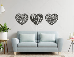 Modern doodle heart shape mandala art design 25 different | SVG, DXF, AI |#049| VectorPort