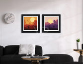 Multi layered Mountains and desert dunes shadow box landscape Frame Wall | SVG, DXF, AI |#050| VectorPort