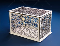 Decorative Wedding Gift Card Box Decoration Wooden Card Money Box Case With Lock Envelope Invitation Favor Birthday SVG |#U050| VectorPort