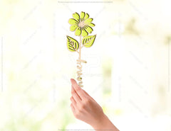 Rose Laser Personalized Cut Out Art Valentine Day Acrylic wood Flower with name editable Cut Files |#U051| VectorPort