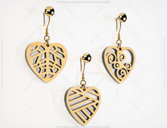 Heart Shape Earring Svg Gloforge Cricut Jewelry Pendants laser cut Cut Files |#U052|
