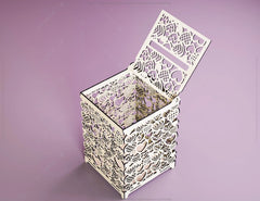 Heart Pattern Decorative Wedding Gift Card Box Decoration Wooden Card Money Box Case With Lock Envelope Invitation Box SVG |#U053|