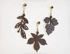 Leaves shape Earring Svg Glowforge Cricut Jewelry Pendants laser cut Silhouette Cut Files, Cricut Cut Files |#U055|