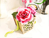 Flower Box Laser cut Gift box Envelope Home Décor Decorative Wedding Card Box Decoration Wooden Case Invitation Box SVG |#U057|