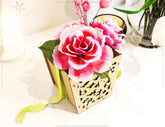 Flower Box Laser cut Gift box Envelope Home Décor Decorative Wedding Card Box Decoration Wooden Case Invitation Box SVG |#U057| VectorPort