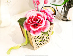Flower Box Laser cut Gift box Envelope Home Décor Decorative Wedding Card Box Decoration Wooden Case Invitation Box SVG |#U057| VectorPort