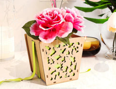Flower Box Laser cut Gift box Envelope Home Décor Decorative Wedding Card Box Decoration Wooden Case Invitation Box SVG |#U057| VectorPort