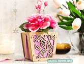 Leaves Box Laser cut Gift box Envelope Home Décor Decorative Wedding Card Box Decoration Wooden Case Invitation Box SVG |#U059| VectorPort