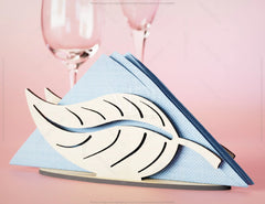 Decorative Napkin Holder Laser Cut Heart Leaf Rose shape Tabletop wooden holder SVG |#U060|