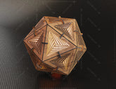 Icosahedron 4 different lasercut wood triangle shadow lamp Tea light Lantern Votive Gift | SVG, DXF, AI |#060|