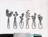 Plant Wall Decor Metal Flower Pot Laser Cut | SVG, DXF, AI |#062| VectorPort
