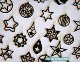 Star Earring Svg 30 styles Glowforge Cricut Jewelry Pendants laser cut | SVG, DXF, AI |#063| VectorPort