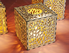 Tree Silhouette Wooden Candle Holder Laser Cut Lamp Tea light Lantern Votive Gift SVG |#U063|