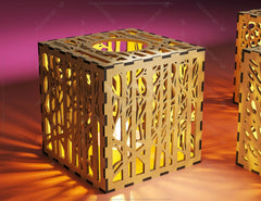 Tree Silhouette Wooden Candle Holder Laser Cut Lamp Tea light Lantern Votive Gift SVG |#U063|
