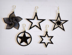 Star Earring Svg 30 styles Glowforge Cricut Jewelry Pendants laser cut | SVG, DXF, AI |#063| VectorPort