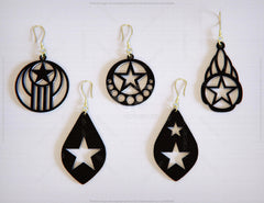 Star Earring Svg 30 styles Glowforge Cricut Jewelry Pendants laser cut | SVG, DXF, AI |#063| VectorPort