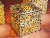 Tree Silhouette Leaves Wooden Candle Holder Laser Cut Lamp wood Tea light Lantern SVG |#U064| VectorPort