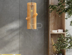 Cylinder Wood Pendant Light Chandelier Lamp lampshade laser | SVG, DXF, AI |#065| VectorPort