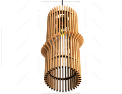 Cylinder Wood Pendant Light Chandelier Lamp lampshade laser | SVG, DXF, AI |#065| VectorPort
