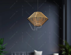 Elegant Wood Pendant Light Chandelier Lamp lampshade plywood | SVG, DXF, AI |#067| VectorPort