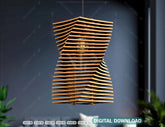 Twist box 6 mm Wood Pendant Light Chandelier Lamp lampshade plywood | SVG, DXF, AI |#068| VectorPort