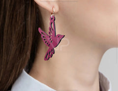 Bird Earring Svg 13 styles Glowforge Cricut Jewelry Pendants laser cut | SVG, DXF, AI |#069| VectorPort