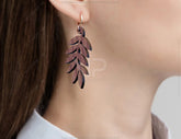 Leaves Earring Svg 12 styles Glowforge Cricut Jewelry Pendants laser cut | SVG, DXF, AI |#071| VectorPort