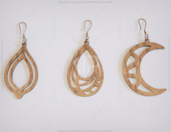 Elegant 12 different styles Pendants Earrings laser cut Set | SVG, DXF, AI |#072| VectorPort