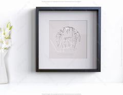 Winter scene with deer landscape multilayer shadow box Frame Wall Decor | SVG, DXF, AI |#073| VectorPort