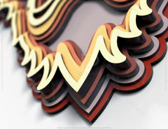 Tiger Multilayer Panel Mandala svg for Laser Cutting layered Wall Decor | SVG, DXF, AI |#074| VectorPort