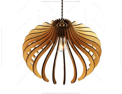 Elliptic Round Modern Wood Pendant Light Chandelier Lamp lampshade plywood Cut Files |#U076| VectorPort