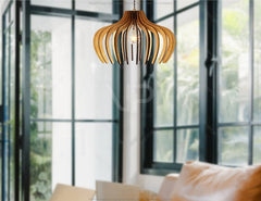 Elliptic Round Modern Wood Pendant Light Chandelier Lamp lampshade plywood Cut Files |#U076| VectorPort