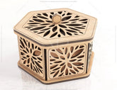 Hexagon Decorative Wooden Gift box Laser Cut Wedding favour laser cut jeweler case plywood Cut Files |#U079| VectorPort