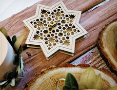 Laser Cut Wooden Octahedron Serving Tray With Sections box favour | SVG, DXF, AI |#081|