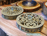 Laser Cut Wooden Round Gift Box Serving Wedding candy box favour | SVG, DXF, AI |#082| VectorPort