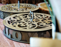 Laser Cut Wooden Round Gift Box Serving Wedding candy box favour | SVG, DXF, AI |#082| VectorPort