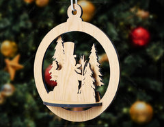 Tree Bauble Wood 3D Laser Cut Christmas Ball Ornament Round Design set Tree Decorations lasercut SVG Cricut Glowforge |#U082| VectorPort