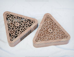 Lasercut file Triangle wooden Gift Box Serving Wedding candy SVG laser cut project files favour | SVG, DXF, AI |#083| VectorPort