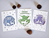 Christmas Tree Cards Laser Cut Paper Invitation Greeting cricut template Ornament Papercut | SVG, DXF, AI |#085| VectorPort