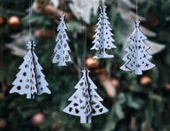 3D Christmas tree ornament décor Laser cut Snowflake SVG Craft templates Cricut Glowforge | SVG |#U089| VectorPort