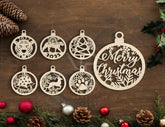 2026 Tiger Christmas Ornament Tree Ball Decorations Craft Hanging Bauble Paper art templates Cricut Glowforge | SVG, DXF, AI |#090| VectorPort