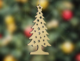 Christmas Tree Wood Ornament, Laser Cut Xmas Decorations, Home Decor Baubles Winter Gift Cricut Glowforge | SVG |#U090| VectorPort