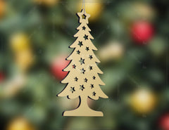 Christmas Tree Wood Ornament, Laser Cut Xmas Decorations, Home Decor Baubles Winter Gift Cricut Glowforge | SVG |#U090|